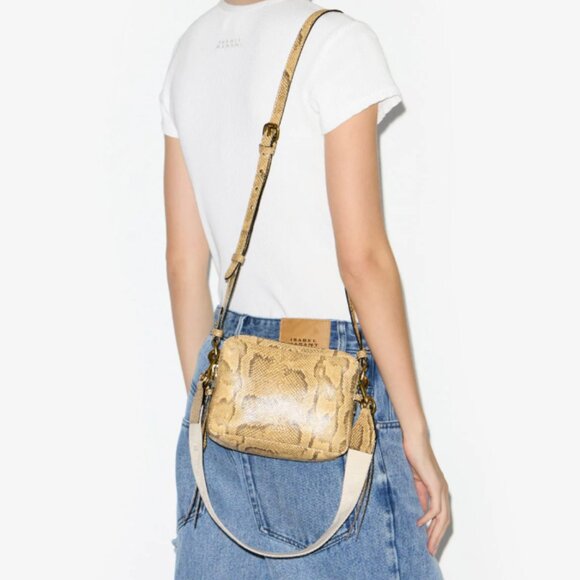 ISABEL MARANT Wardy Camera Bag in Snake Print Leather - Picture 6 of 7